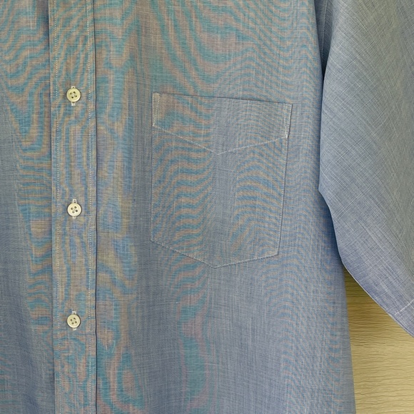 Nordstrom Men’s Classic Blue Chambray Button Down Shirt - Picture 6 of 10